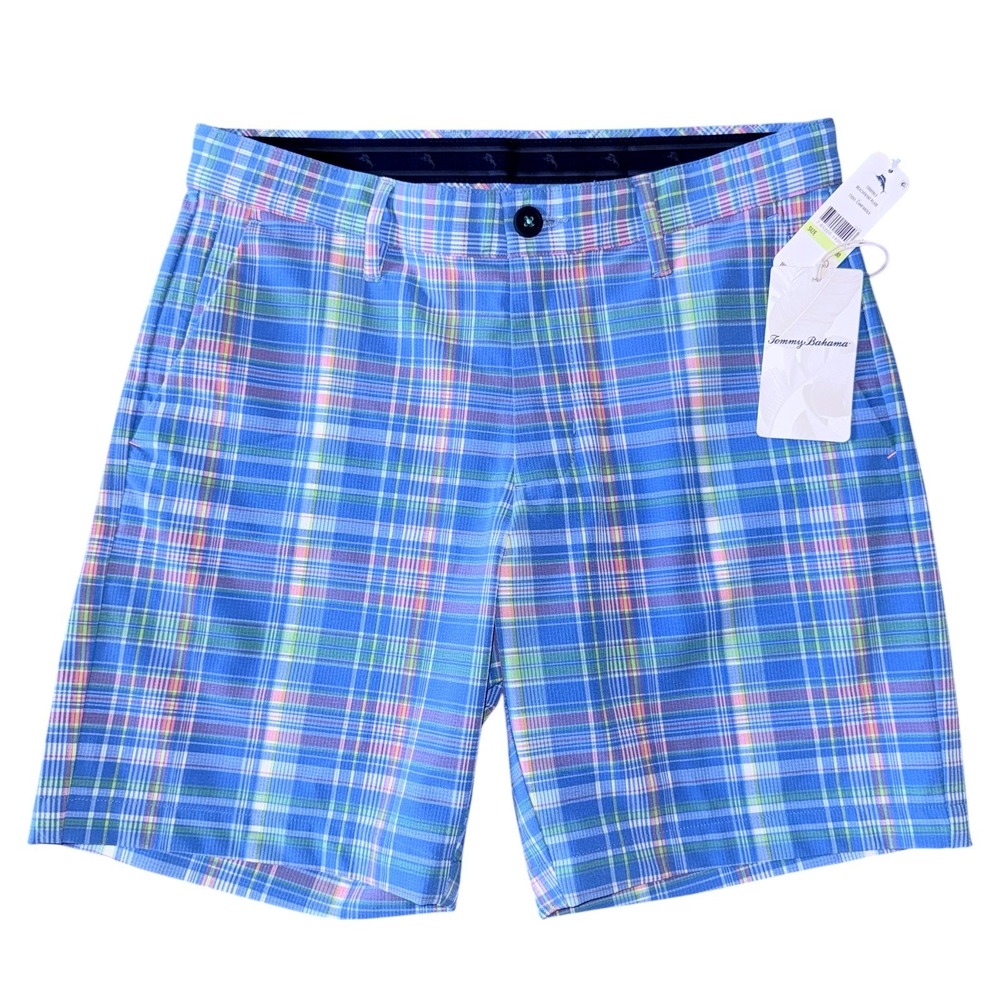 Tommy Bahama Mens 30 Beachfront Plaid Stretch Shorts‎ NWT